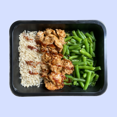BBQ Chicken – sperziebonen – rijst